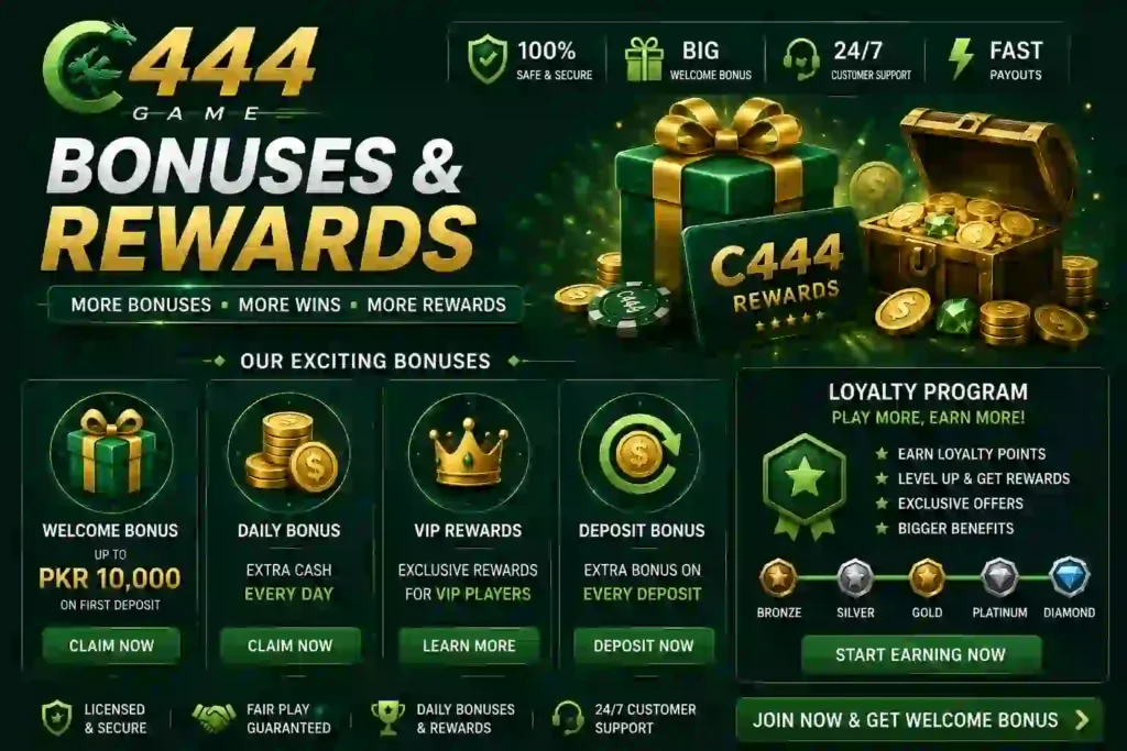 c444game bonuses